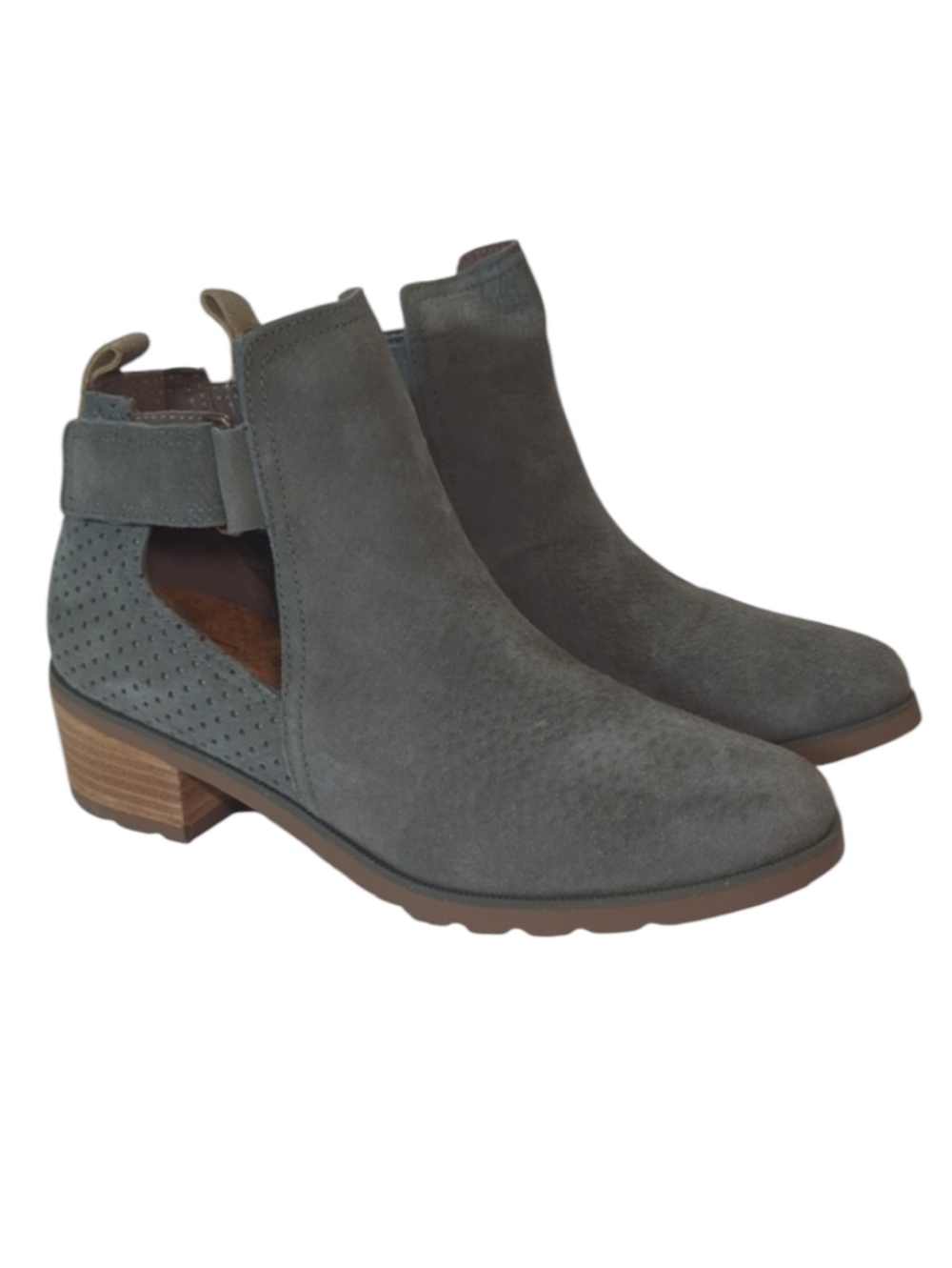 Reef Voyage Breeze Gray Suede Ankle Boots Size 6.5